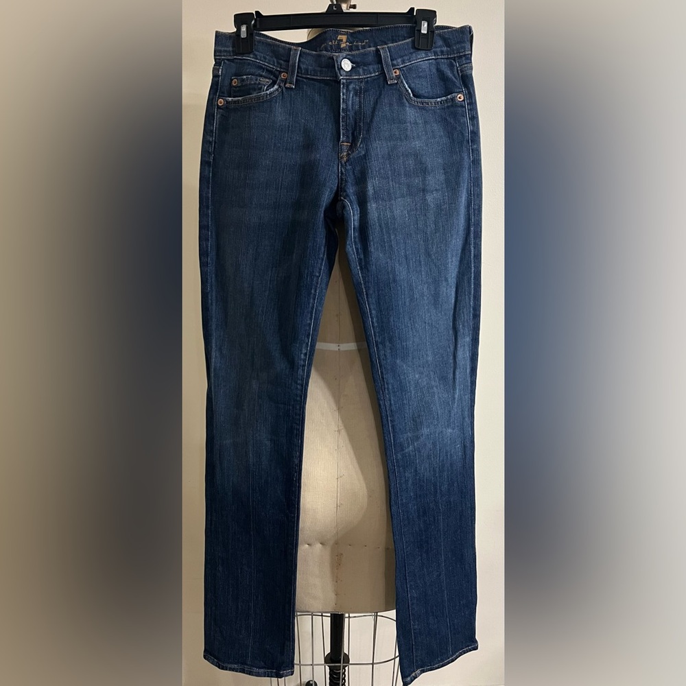 7 For All Mankind Low Rise Bootcut Dark Wash Jean Size 29